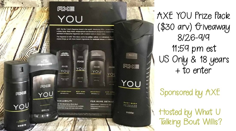 AXE YOU Prize Pack ($30 arv) Giveaway