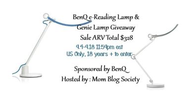 BenQ e-Reading Lamp and Genie Lamp Giveaway ARV $328