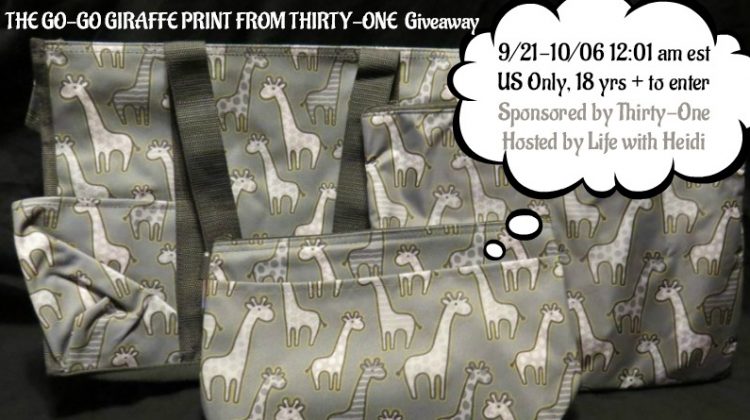 Thirty-One Gifts Go-Go Giraffe Print Giveaway