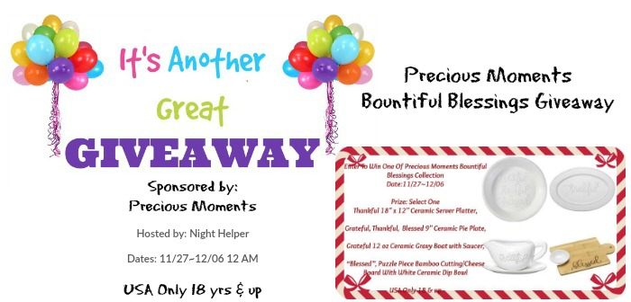 Precious Moments Bountiful Blessings Giveaway Beautiful Touches