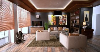 Lovely Living Room with Beautiful Wooden Blinds in the Windows