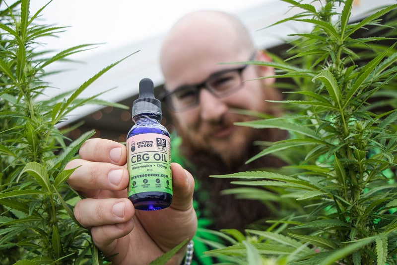 Steve holding a bottle of CBD Oil - Steve's Goods Aren't Just Good, They Are GREAT