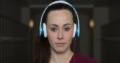 Student Nurse Wearing Headphones