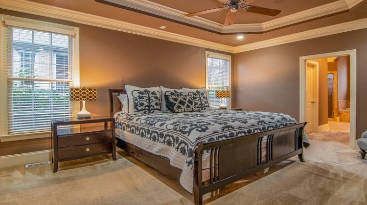 Bedroom with Ceiling Fan - 5 Ways To Lower Your Home Energy Consumption