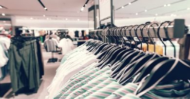 Clothing on Racks in Store - Fire Resistant