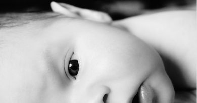 Black and White Photo of Newborn Face - Donor Eggs