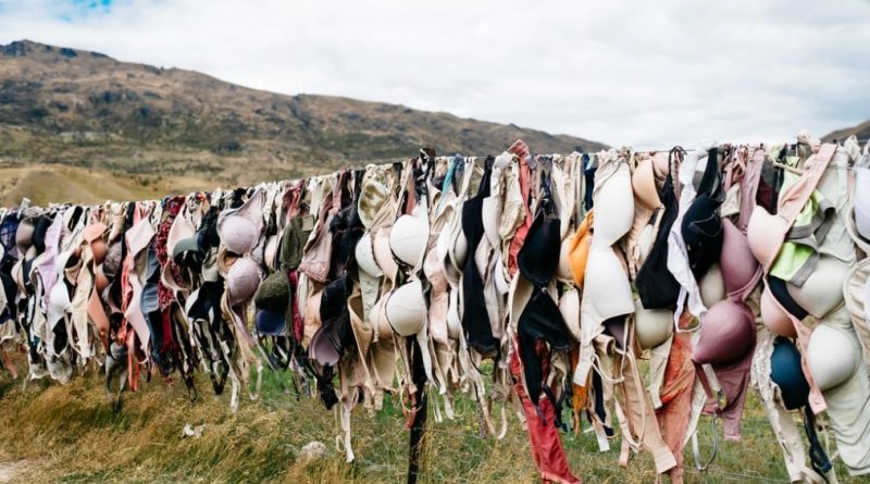 Lots of bras hanging in the sunshine - Choosing Big Bust Bras