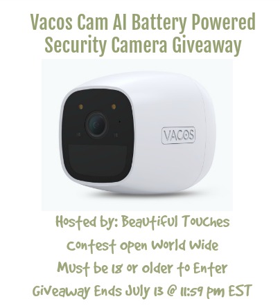 Vacos Cam AI Battery Powered Security Camera Giveaway