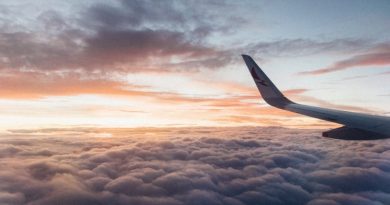 Airplane in sky above the clouds - Combating Travel Anxiety