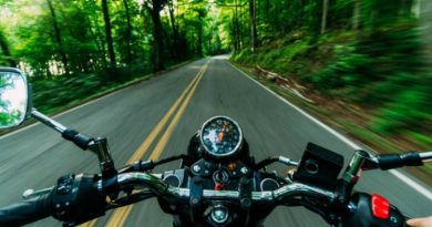Motorcycle going down beautiful tree lined road - Make Your Motorcycle Safer