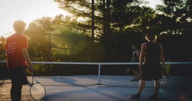 Guys Playing Tennis - Tennis Racket