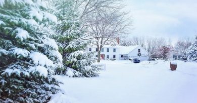 Winter landscape with home in lots of snow - Essential Repairs For Your Home This Winter
