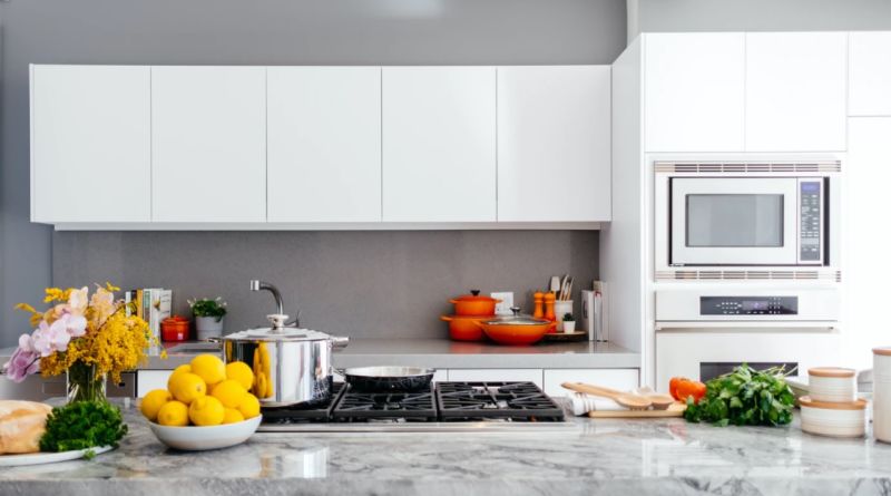 Grey and White Modern Kitchen Pre-Assembled Kitchen Cabinets