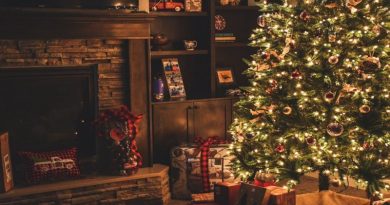Getting Your Home in Top Condition for the Holidays Living room with fireplace an decorated Christmas Tree