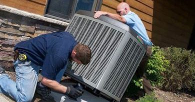 Air Conditioning Installation 2 Men Installing an HVAC Unit