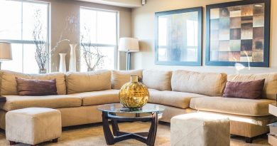 Create the Most Comfortable Living Room Cozy Neutral Living Room with Secitonal Soafa and Bold Artwork on the Walls