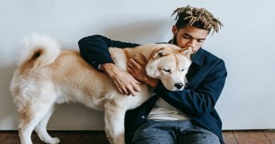 Managing Your Pets Well-Being Man sitting on floor hugging his dog