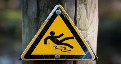 Unsafe Property Conditions / Slippery When Wet Sign