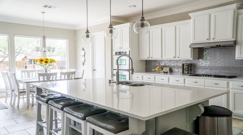 Practical Kitchen Upgrades Beautiful White and Gray Eat In Kitchen
