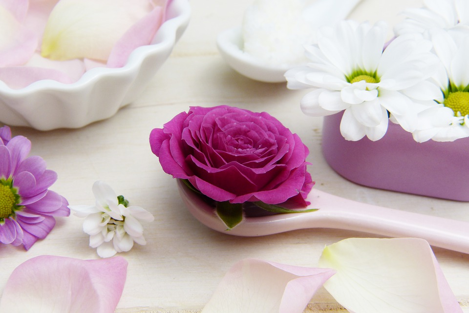Best Self-Care Tips flowers and bath salts