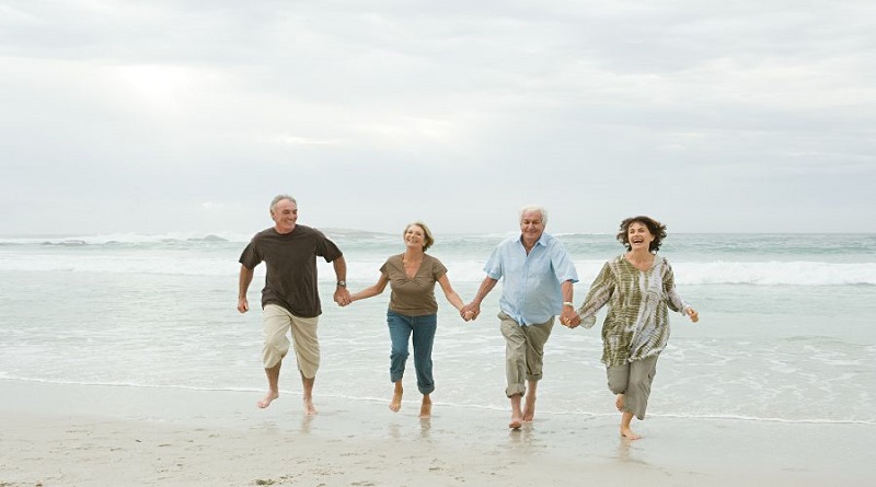 Be Prepared for Senior Life four senior adults running on the beach