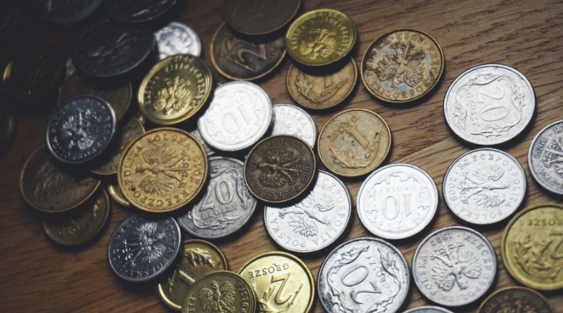 Coin Collection on table