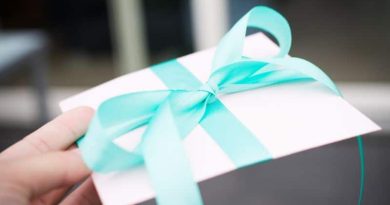 Personalized Gift Ideas Gift in white box with simple teal bow