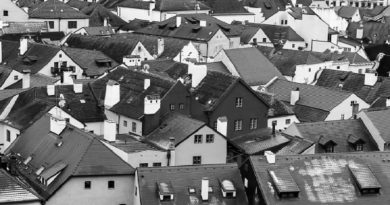 Why Is Your Home Getting So Cold / Black and White photo of homes with dark roofs.