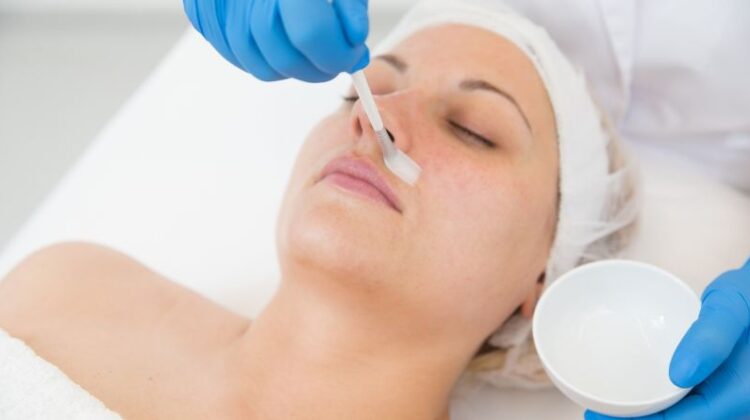 Most Popular Cosmetic Procedures / Woman getting a chemical face peel