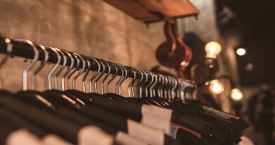 Clothes on Rack in store