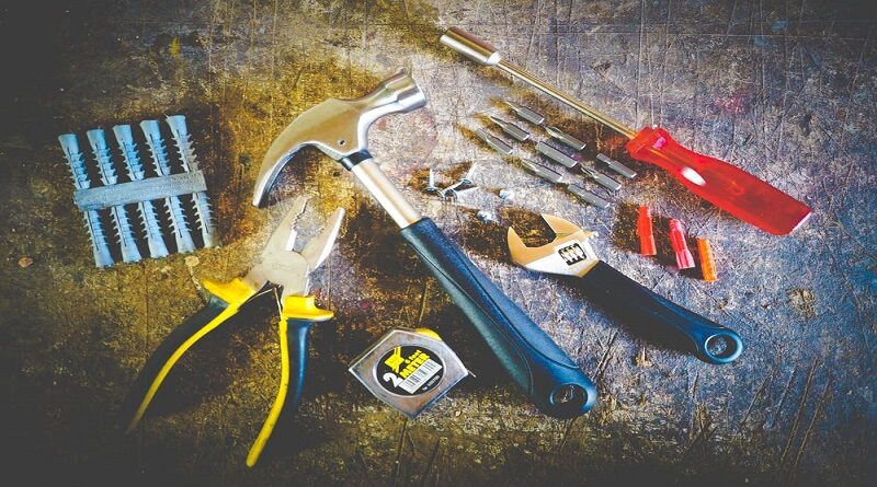 Set of small hand tools / Contact Professionals For Major Damage To Your Home