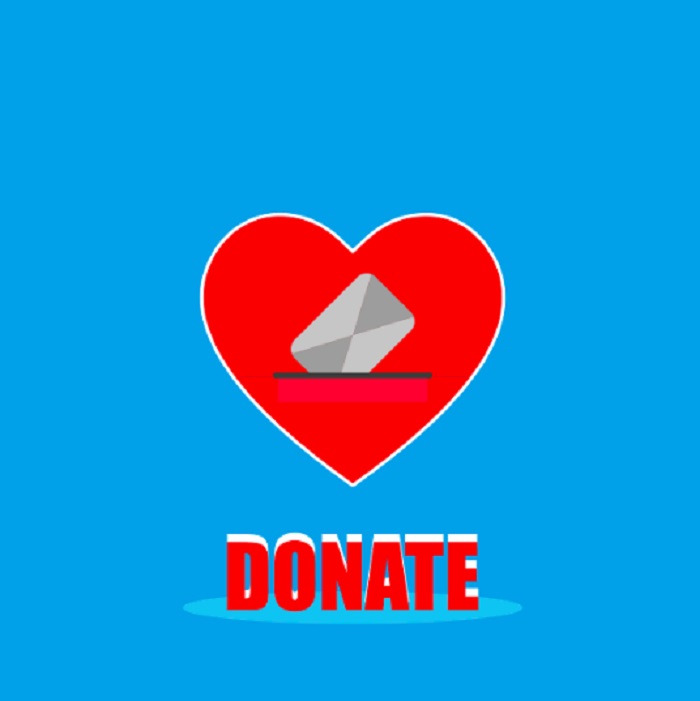 Clip Art Heart with the word Donate