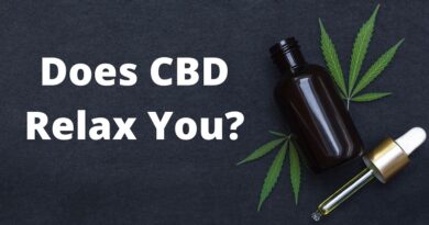 Does CBD Relax You? / Marijuana Leave and CBD Oil with dropper