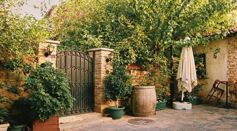 Back Yard Patio with Gated Wall