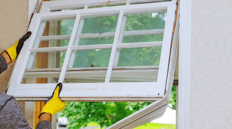Window Being Replaced in a Home