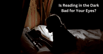 Person in bed reading in the dark. /Myth or Fact: Is Reading in the Dark Bad for Your Eyes?