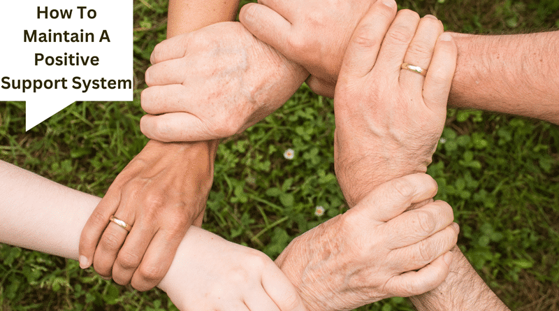 6 hands clasped together / How To Maintain A Positive Support System After A Life-Changing Injury