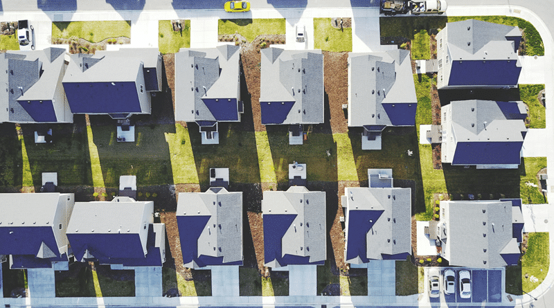 Overhead View of Rows of Track Houses / Why a Cookie-Cutter Home Won't Do