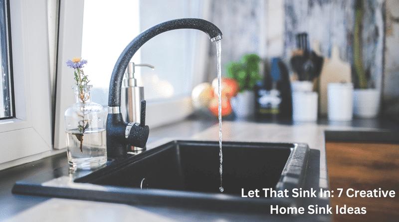 Black Kitchen Sink with Water Running / Let That Sink In: 7 Creative Home Sink Ideas
