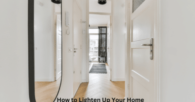 Bright Hallway in Home with Large Mirror on the Wall / How to Lighten Up Your Home