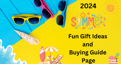 Sunglasses, shell, beach graphics / Summer Fun Gift Ideas and Buying Guide Page