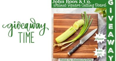 John Boos & Co. Walnut Square Cutting Board Giveaway