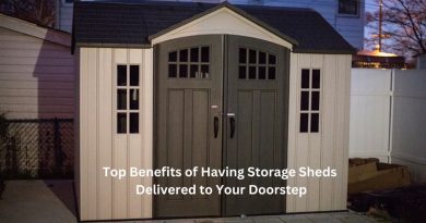 Beige and Brown Double Door Storage Shed / Top Benefits of Having Storage Sheds Delivered to Your Doorstep