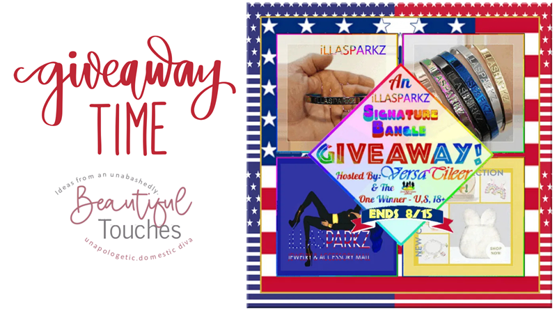 iLLASPARKZ Signature Bangle Summer Giveaway / a collage of different images of a hand and a bracelet